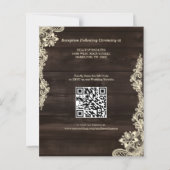 Budget Rustic All in One Wood Wedding Invitation (裏面)