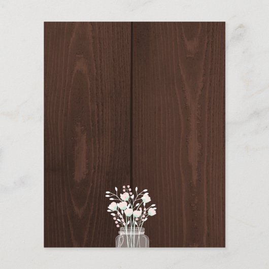 Budget rustic fall rehearsal dinner invitation チラシ (裏面)