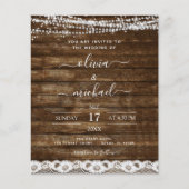 Budget Rustic Farmhouse String Lights Lace Wedding チラシ (正面)