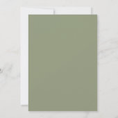 Budget Rustic Floral Sage Green Wedding Menu Card 招待状 (裏面)
