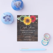 Budget Rustic Sunflowers Barn Couples Shower  チラシ (シングル)