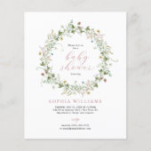 Budget Rustic Wildflowers Baby Shower Invitation (正面)