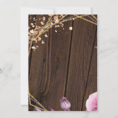 Budget Rustic Wood Background Wedding 招待状 (裏面)