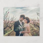 Budget rustic wood photo Thank you wedding チラシ (裏面)