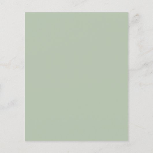 Budget Sageの結婚詳細グリーンエンクロージャカード (裏面)