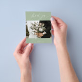 BUDGET Sage結婚の写真サンキューカード チラシ (手)