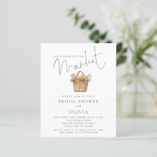 Budget Sage Gingham She’s off Market Bridal Shower (スタンド正面)