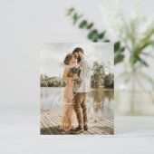 Budget Sage Green結婚の2枚の写真サンキューカード (スタンド正面)