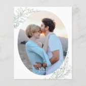 BUDGET Sage Green Floral Monogram Photo Wedding (裏面)