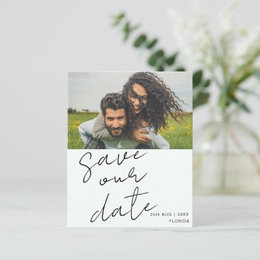 Budget Sage Green Photo  Save the Date (スタンド正面)