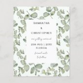 Budget Sage Green Photo Save the Date (裏面)