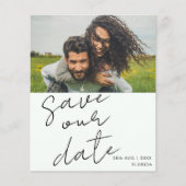 Budget Sage Green Photo Save the Date (正面)