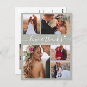 Budget Sage Green Script Photo'結婚s Thank You ポストカード (正面/裏面)