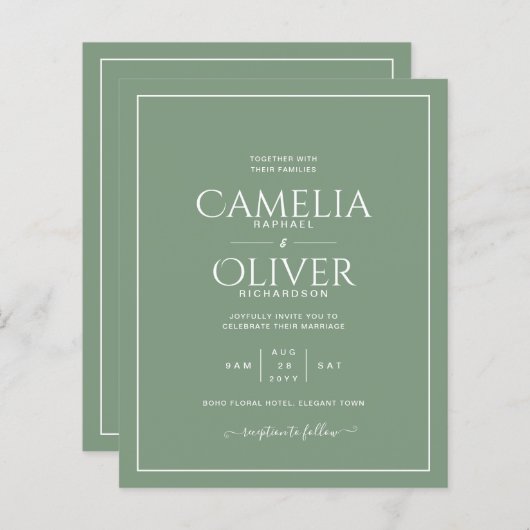 BUDGET Sage MONOCHROME結婚's (正面/裏面)