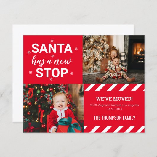 BUDGET Santaは新しいウェヴストップィーの写真の移動を持っている (正面/裏面)