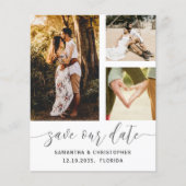Budget Save Our Date 黒と白の3枚の写真  (正面)