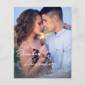 Budget Save the Date Modern Names Photo VerticalV4 (正面)