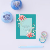 BUDGET SAVE THE DATES - 白薔薇の花 チラシ (シングル)