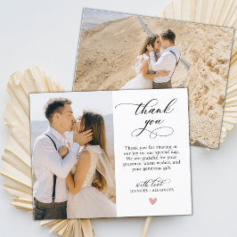 Budget Scriptハート写真結婚のThank You Flyer チラシ