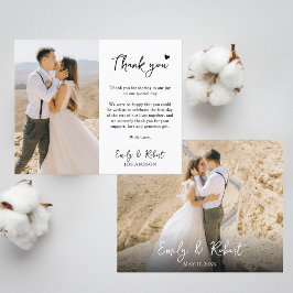 Budget Scriptハート写真結婚のThank You Flyer チラシ