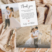 Budget Scriptハート写真結婚のThank You Flyer チラシ
