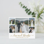 Budget Scriptフォトコラージュ結婚のサンキューカード (スタンド正面)