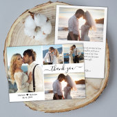 Budget Scriptフォトコラージュ結婚のサンキューカード