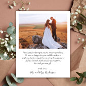 Budget Scriptフォトコラージュ結婚のサンキューカード