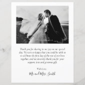 Budget Scriptフォトコラージュ結婚のサンキューカード (裏面)