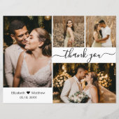 Budget Scriptフォトコラージュ結婚のサンキューカード (正面)