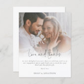 Budget Scriptフォト婚約愛と感謝してい (正面/裏面)