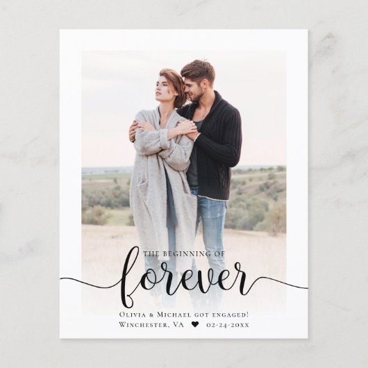 Budget Script写真モダン婚約の発表 (正面)