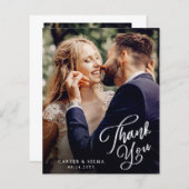 Budget Script写真結婚のサンキューカード (正面/裏面)