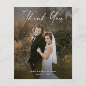 Budget Script写真結婚のサンキューカード (正面)