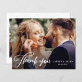 Budget Script写真結婚のサンキューカード (正面/裏面)