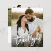 Budget Script写真結婚のサンキューカード (正面/裏面)