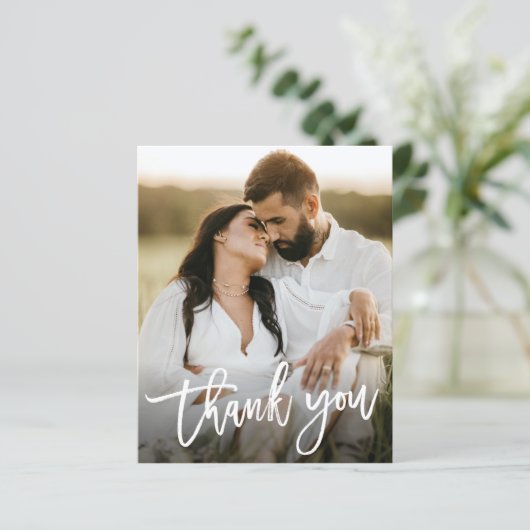 Budget Script写真結婚のサンキューカード (スタンド正面)