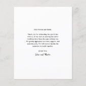 Budget Script写真結婚のサンキューカード (裏面)