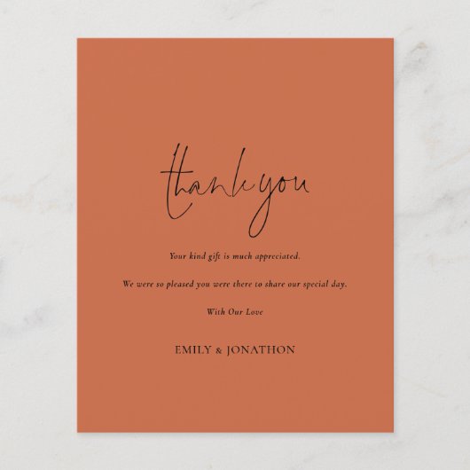 Budget Script写真Terracotta's 結婚 Thank You (正面)