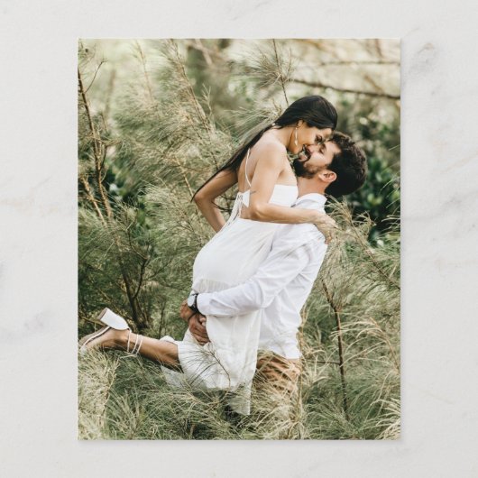 Budget Script書道婚約写真結婚の (裏面)