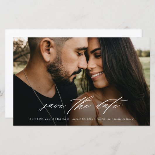 Budget Script結婚の写真の保存日付 (正面/裏面)