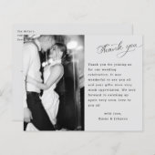 Budget Script結婚の写真カスタムありがとう (正面/裏面)