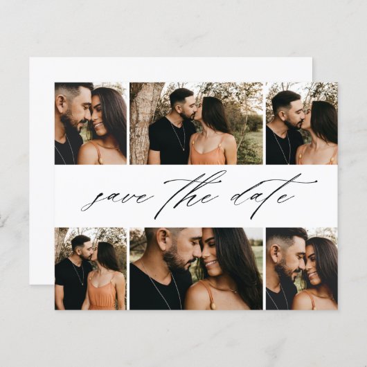 Budget Script結婚の写真コラージュ日付の保存 (正面/裏面)