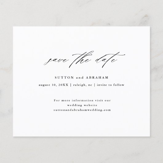 Budget Script結婚の写真コラージュ日付の保存 (裏面)