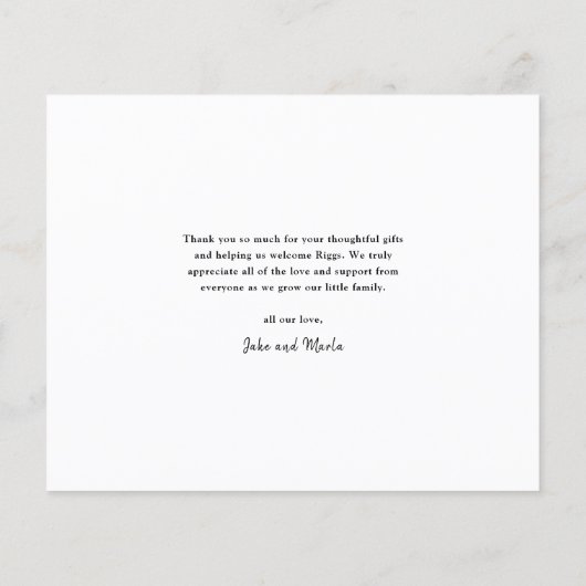 Budget Script 3写真ベビー発表ありがとうございます (裏面)