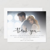 Budget Script Photo Overlay'結婚s Thank You (正面/裏面)