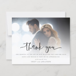 Budget Script Photo Overlay'結婚s Thank You