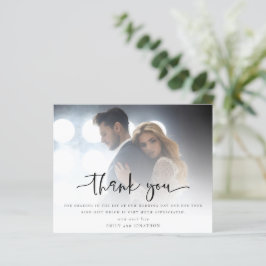 Budget Script Photo Overlay'結婚s Thank You