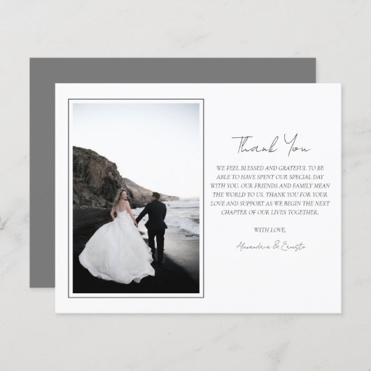 Budget Script Photo's 結婚 Thank You (正面/裏面)