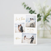 Budget Script Photo's Thank 結婚You Postages ポストカード (スタンド正面)